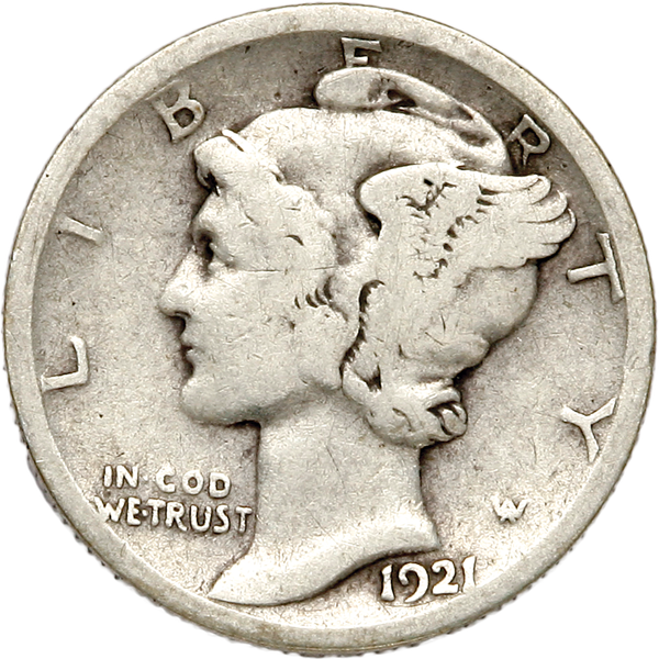 1921-D Mercury Dime