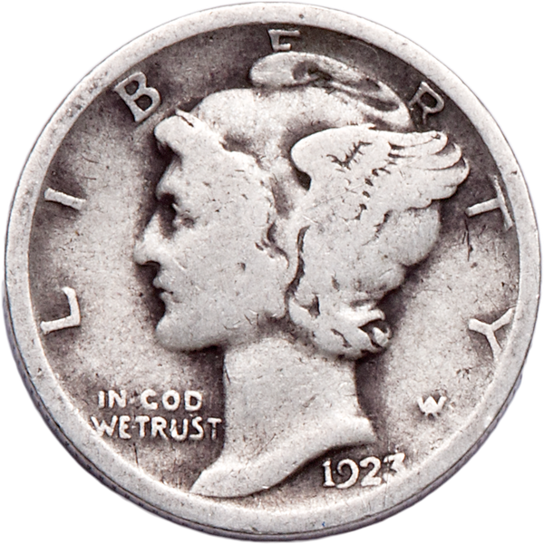 1923 Mercury Dime