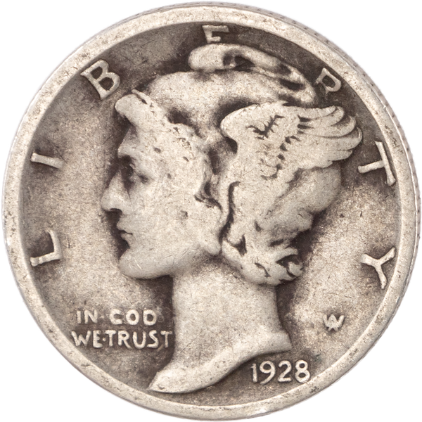 1928 Mercury Dime G