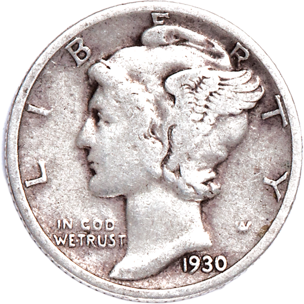 1930 Mercury Dime CIRC