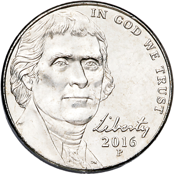 2016-P Jefferson Nickel