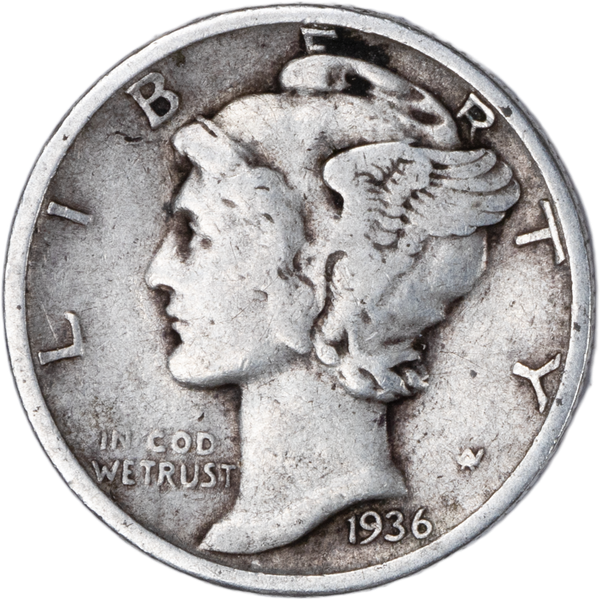 1936 Mercury Silver Dime