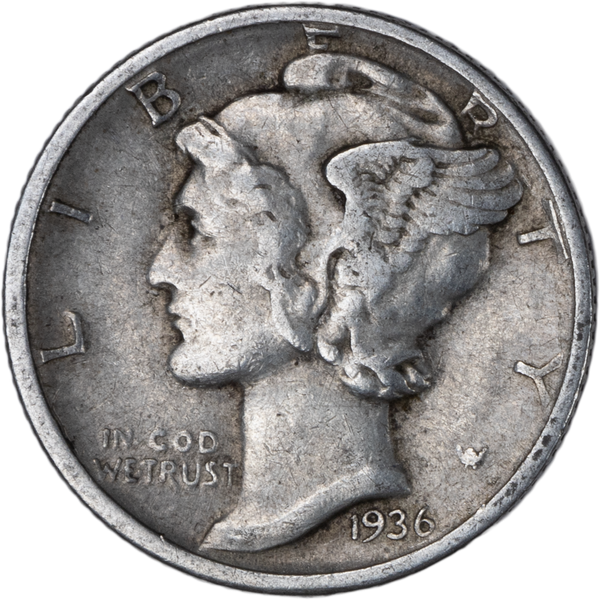 1936-D Mercury Dime VF
