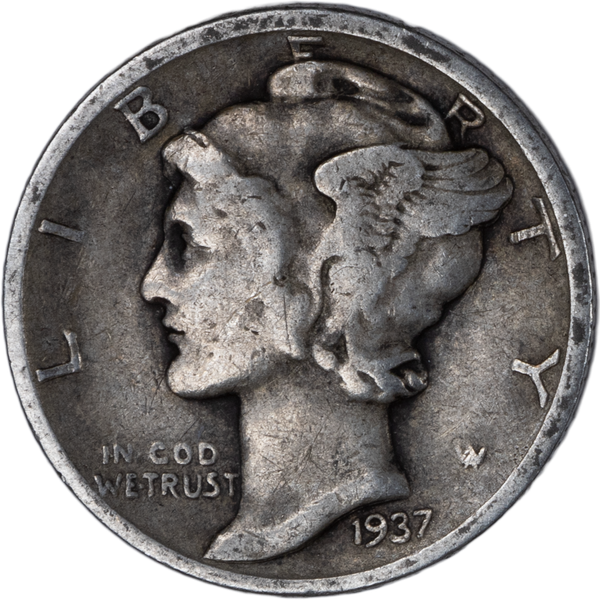 1937-D Mercury Dime