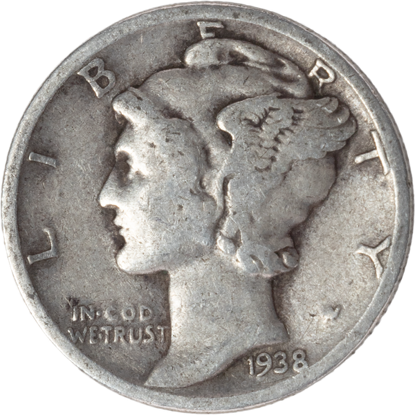 1938 Mercury Dime