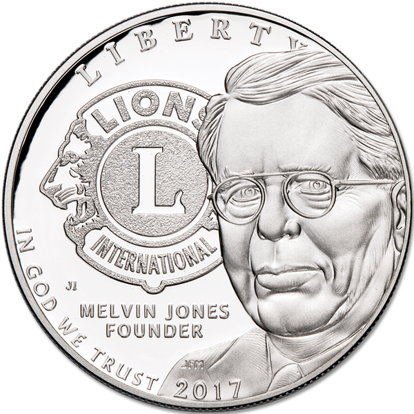 レア 1973年 ライオンズクラブ国際大会 銀メダル SILVER 刻印 銀製 2017-P Lions Club Commemorative Silver Dollar | Littleton Coin Company