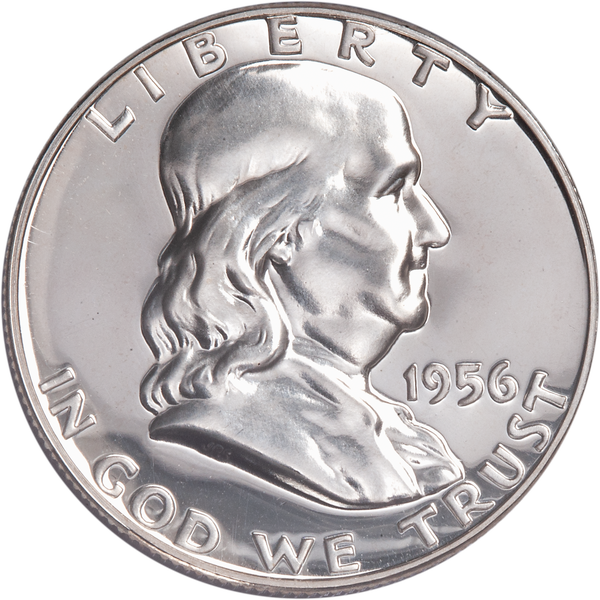 1956 Type 2 Franklin Silver Half Dollar