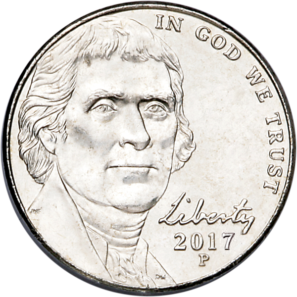 2017-P Jefferson Nickel
