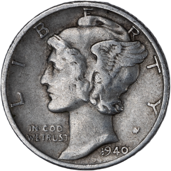 1940-D Mercury dime VF