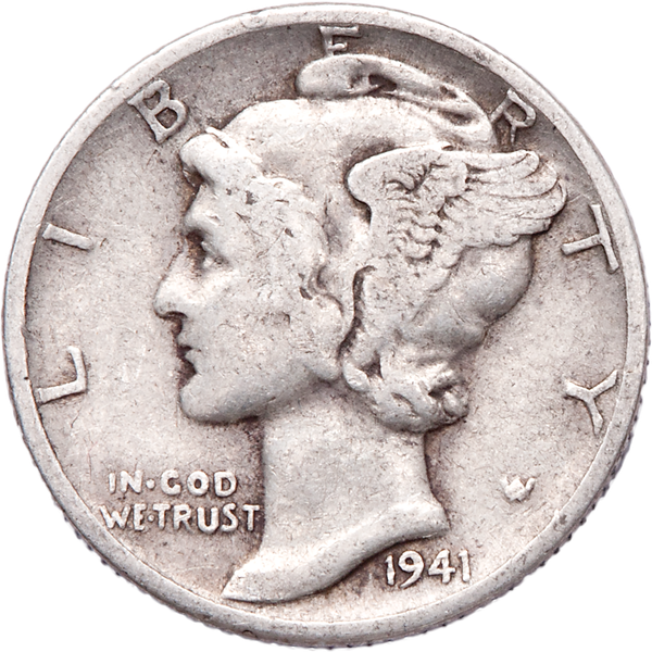 1941 Mercury Dime