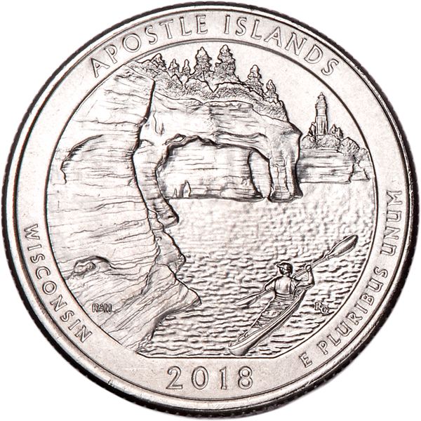 2018-S Unc. Apostle Islands National Lakeshore Quarter