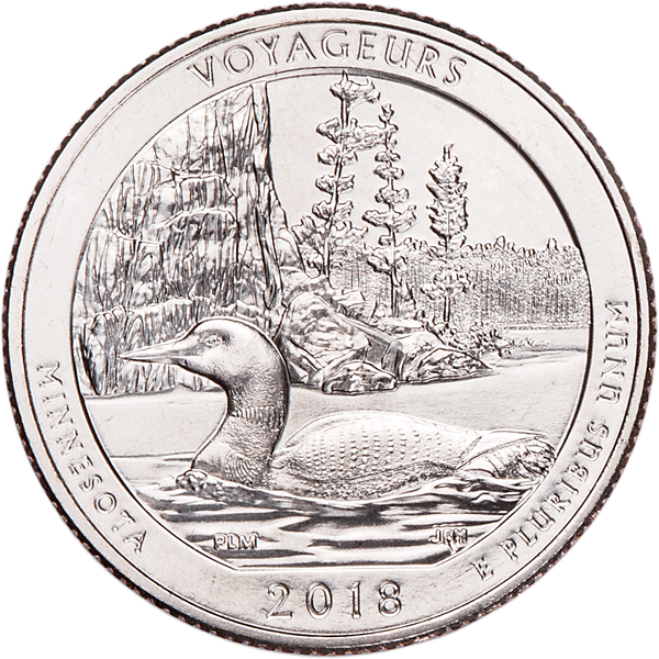 2018-S Unc. Voyageurs National Park Quarter