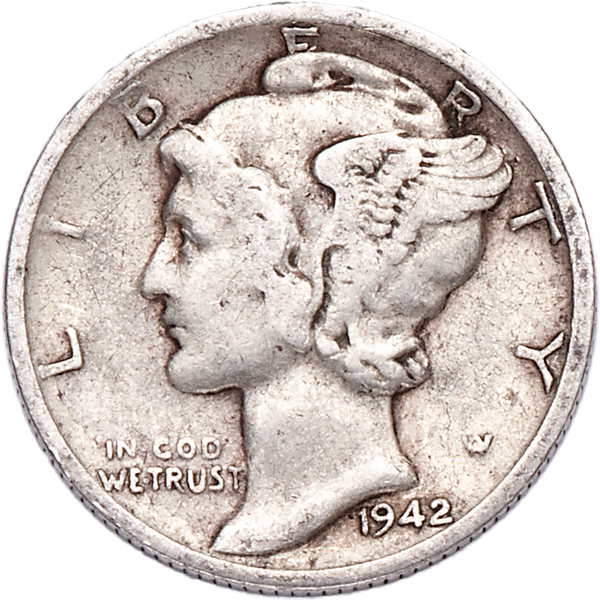 1942-S Mercury Dime CIRC