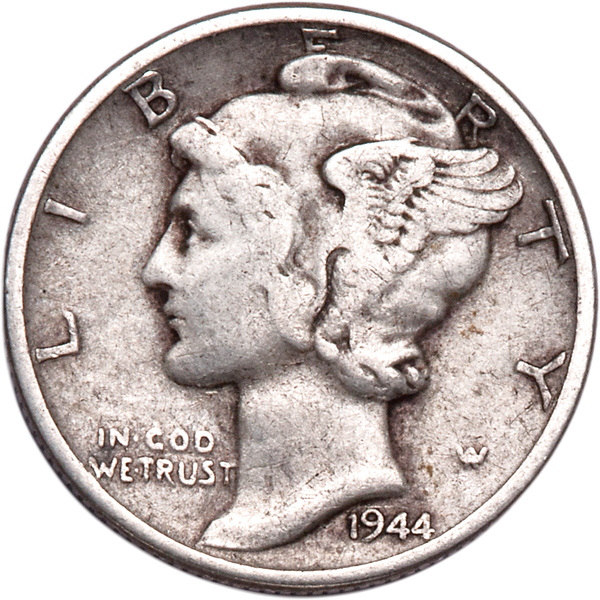 1944 Mercury Dime F