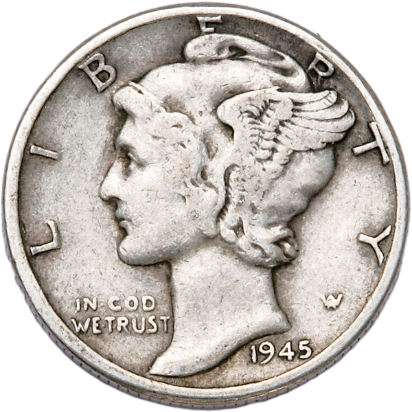 1945 Mercury Dime CIRC