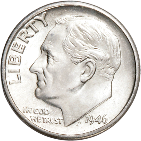1946-D Roosevelt Silver Dime MS60 | Littleton Coin Company