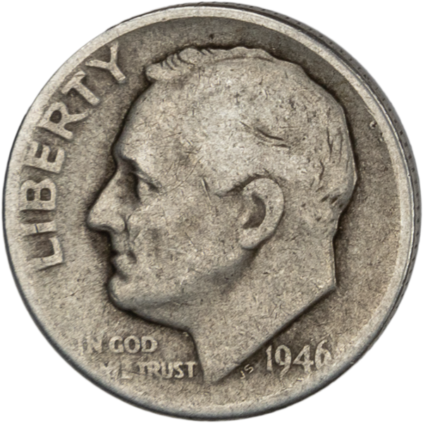 1946-D Roosevelt Silver Dime CIRC