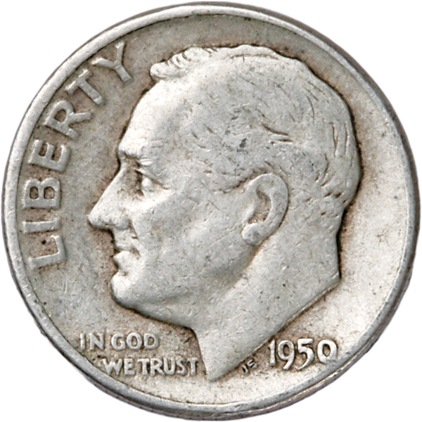 1950 Roosevelt Silver Dime CIRC