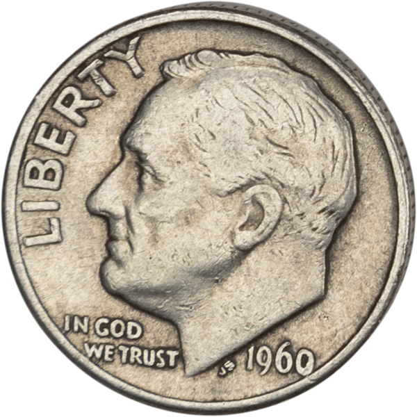 1960-D Roosevelt Silver Dime CIRC