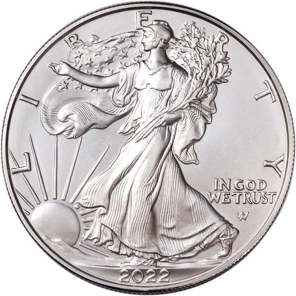 2022-W Burnished American Eagle Silver Dollar