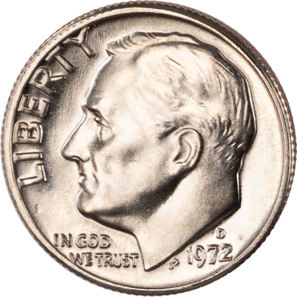 1972-D Roosevelt Dime MS60