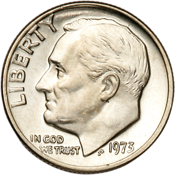 1973 Roosevelt Dime MS60