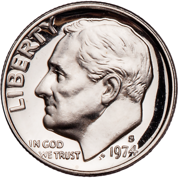 1974-S Roosevelt Dime PR63