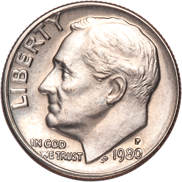 1980-P Roosevelt Dime MS60