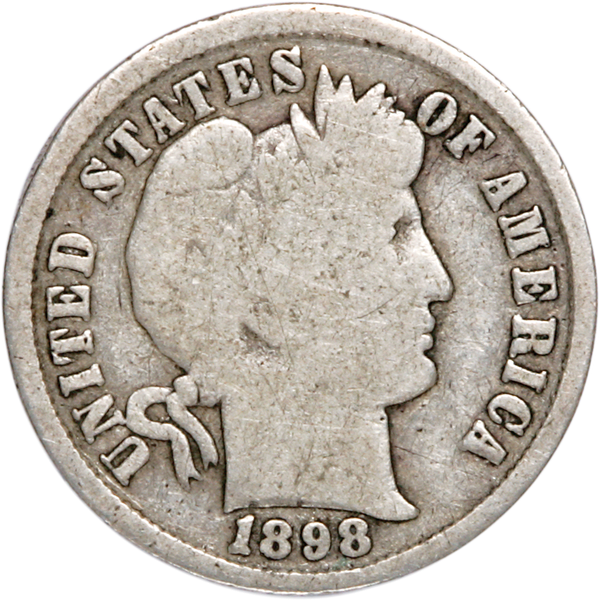 1898 Barber Silver Dime