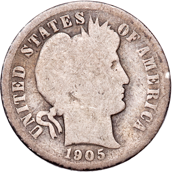 1905 Barber Silver Dime