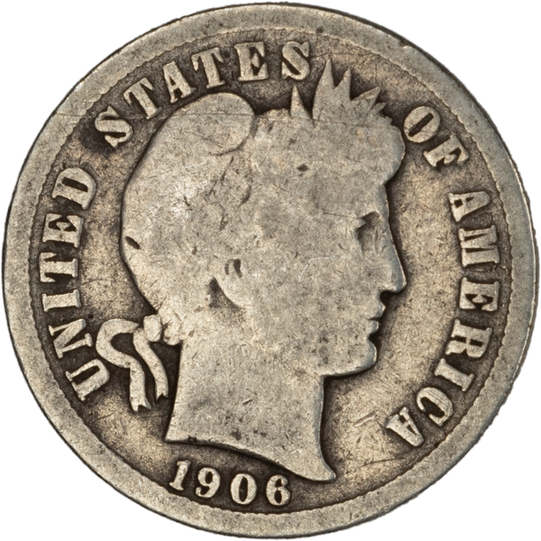 1906 Barber Silver Dime CIRC
