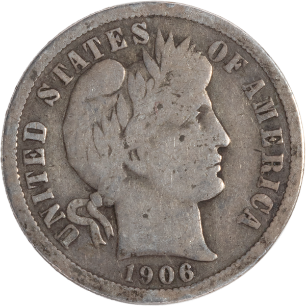 1906 Barber Silver Dime VG#2 | Littleton Coin Company