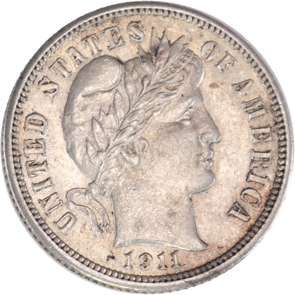 1911 Barber Silver Dime