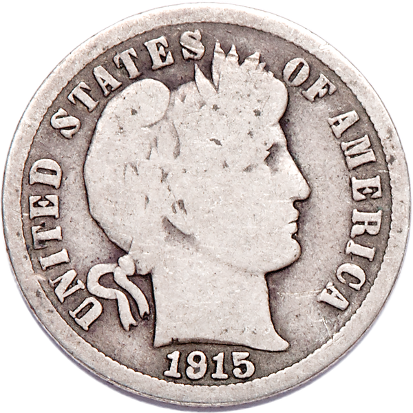 1915 Barber Silver Dime