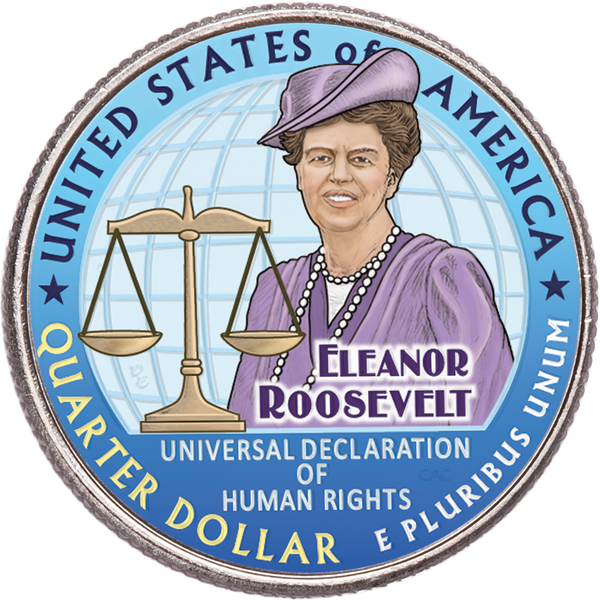 2023 Colorized Eleanor Roosevelt U.S. Women Quarter