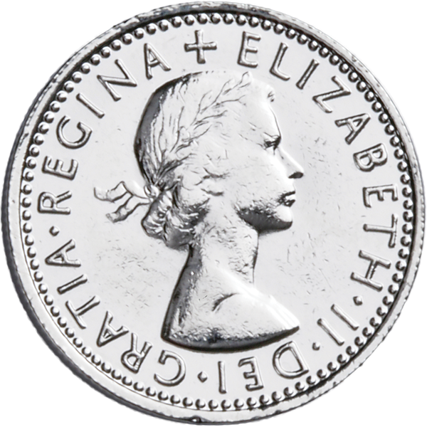 1947-1967 Silver-Plated Great Britain Sixpence