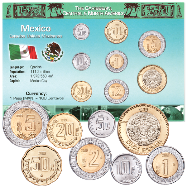 Mexico Coin Set in Custom Holder