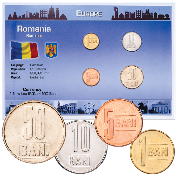 Romania Coin Set in Custom Holder