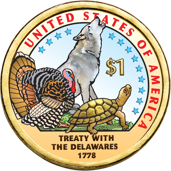 2013 Native American Dollar with Colorized Reverse