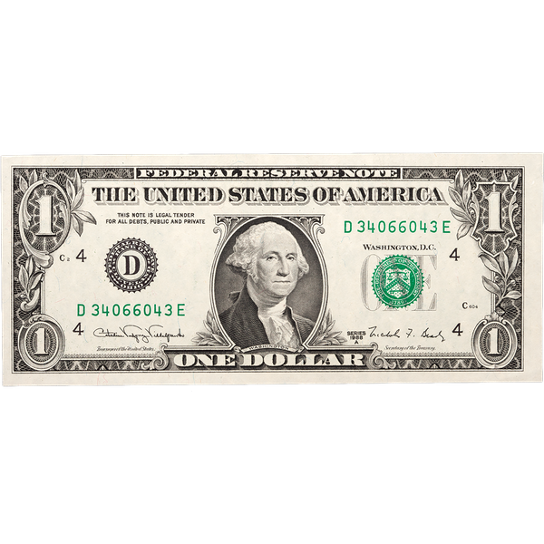 $1 Federal Reserve Radar Note CUNC