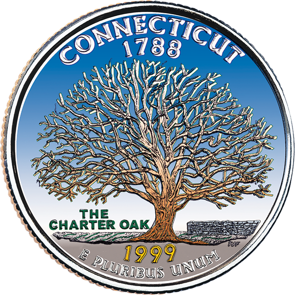 1999 Colorized Connecticut Statehood Quarter