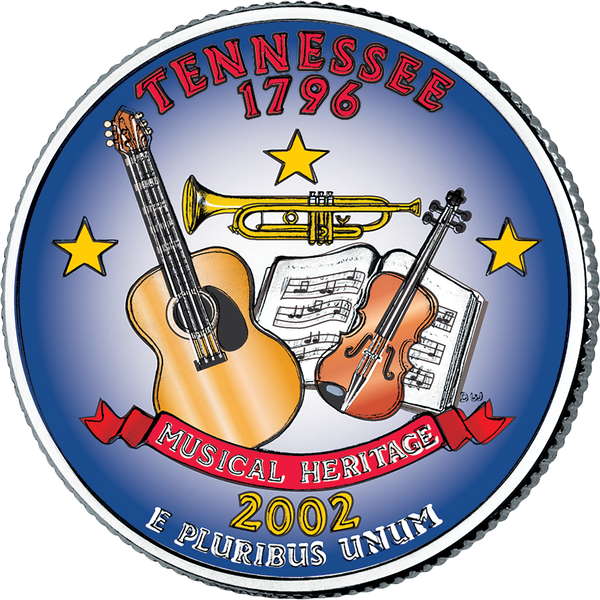 2002 Colorized Tennessee Statehood Quarter