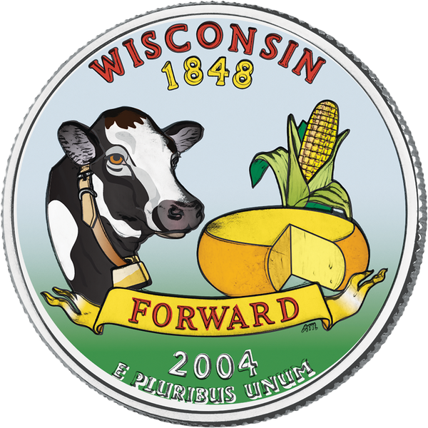 2004 Colorized Wisconsin Statehood Quarter