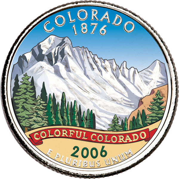 2006 Colorized Colorado Statehood Quarter