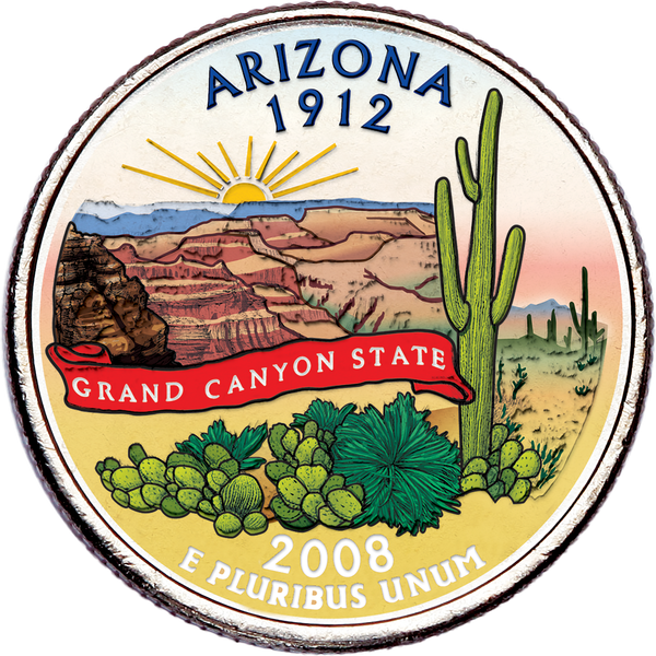 2008 Colorized Arizona Statehood Quarter