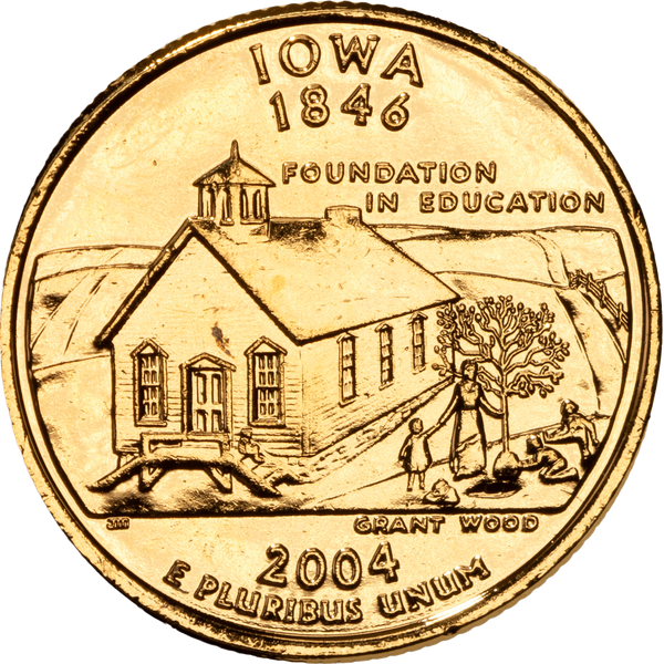 2004 Gold-Plated Iowa Statehood Quarter