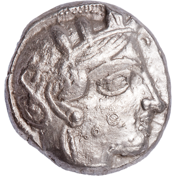 440-404 B.C. Athenian Owl Silver Tetradrachm