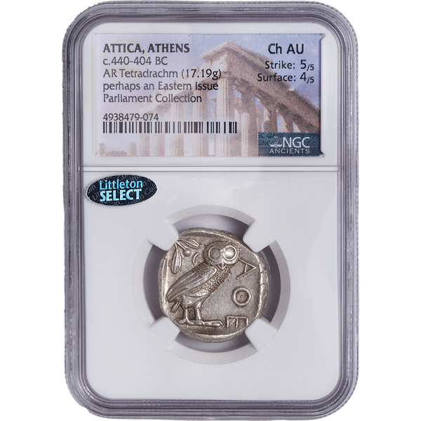 440-404 B.C. Athenian Owl Silver Tetradrachm | Littleton Coin Company