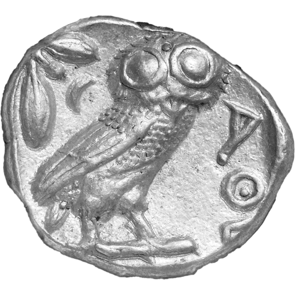 440-404 B.C. Athenian Owl Silver Tetradrachm