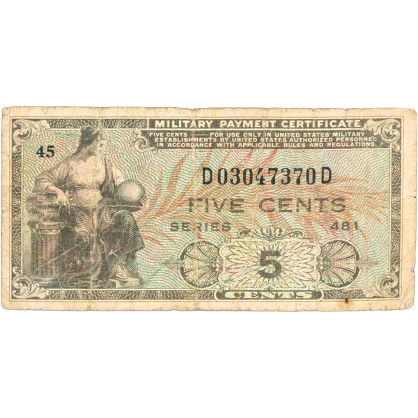 Five Cent Military Payment Certificate
